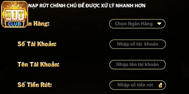 Hướng dẫn rút bằng ngân hàng